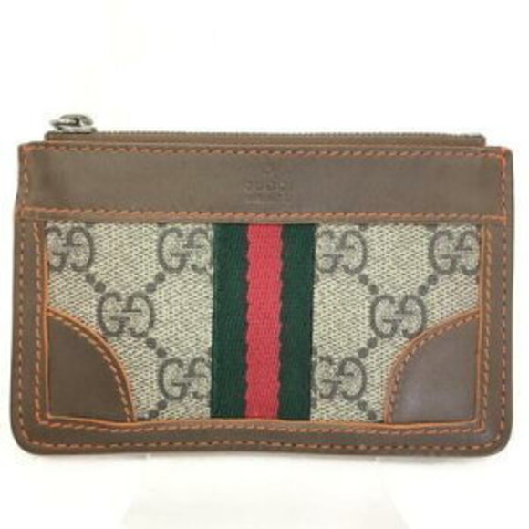 GUCCI Case Key Ring GG Canvas Brown - Picture 1 of 7